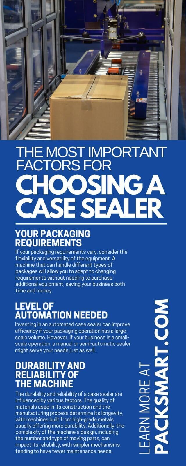 The Most Important Factors for Choosing a Case Sealer
